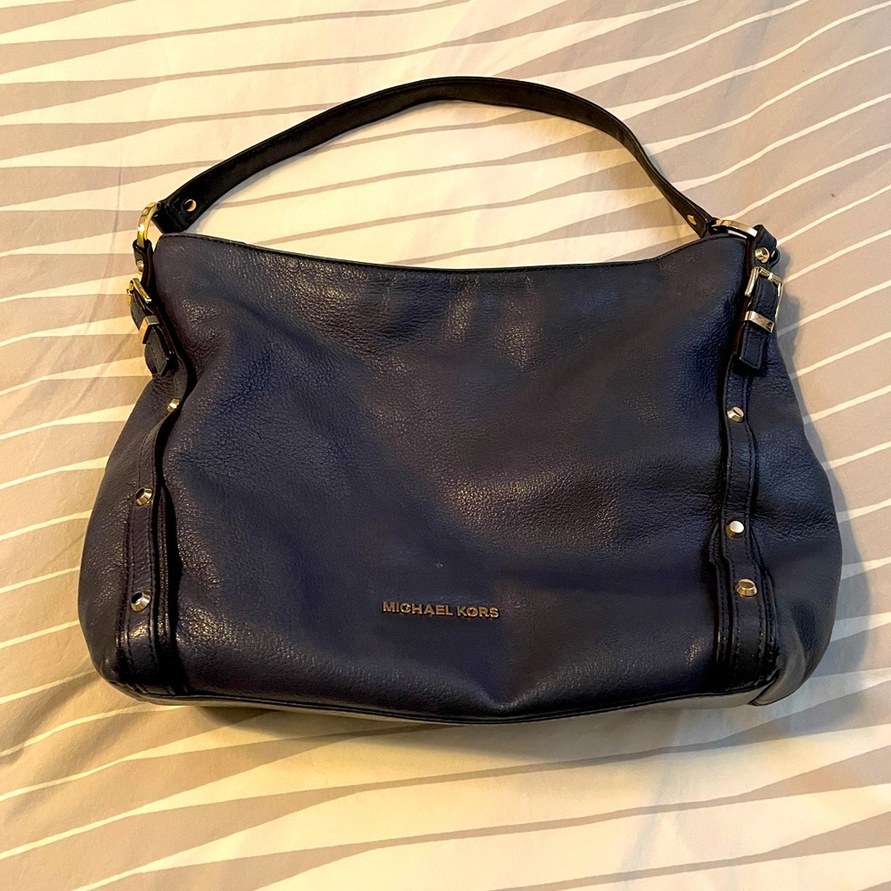 Michael Kors large Leigh tote in navy
